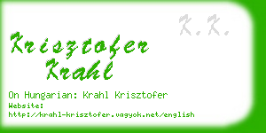 krisztofer krahl business card